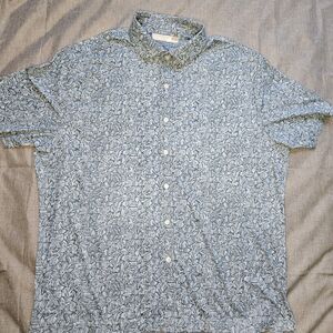 Hart Schaffner Marx Mens XL Golf Polo Button Up Preppy Tshirt‎ Breathable Fabric